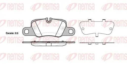 Handler.Part Brake pad set, disc brake REMSA 140100 1