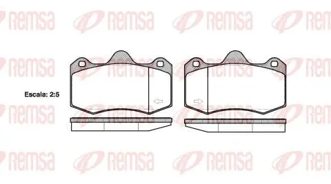 Handler.Part Brake pad set, disc brake REMSA 140400 1