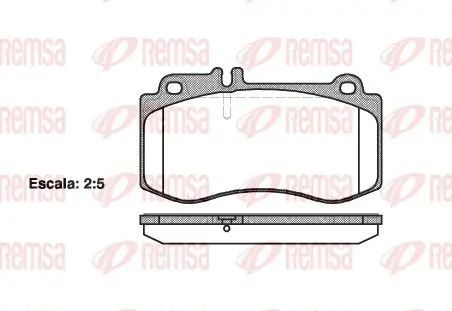 Handler.Part Brake pad set, disc brake REMSA 140600 1