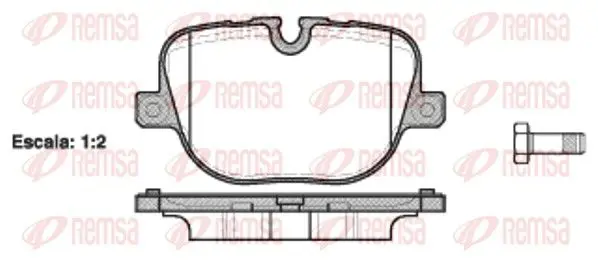 Handler.Part Brake pad set, disc brake REMSA 140800 1