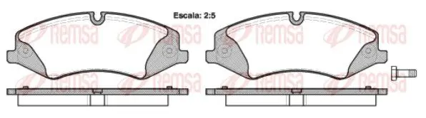 Handler.Part Brake pad set, disc brake REMSA 140900 1