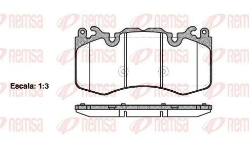 Handler.Part Brake pad set, disc brake REMSA 141000 1