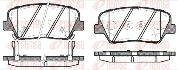 Handler.Part Brake pad set, disc brake REMSA 141212 1