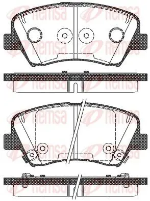 Handler.Part Brake pad set, disc brake REMSA 141232 1