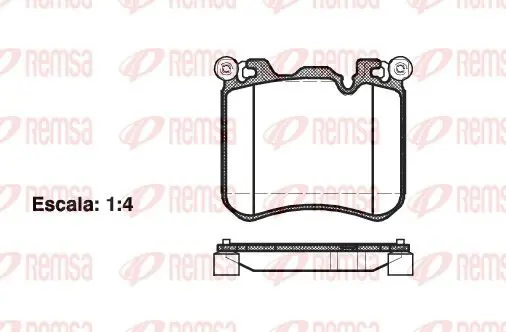 Handler.Part Brake pad set, disc brake REMSA 141300 1