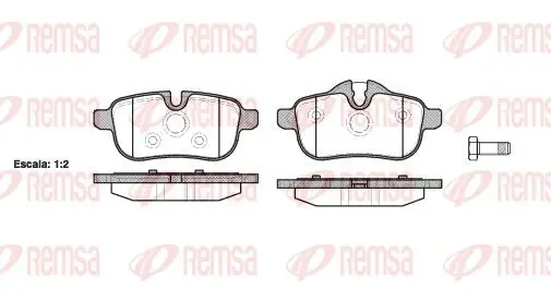 Handler.Part Brake pad set, disc brake REMSA 141700 1