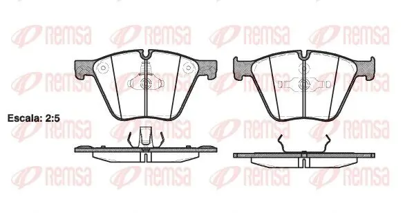 Handler.Part Brake pad set, disc brake REMSA 141900 1