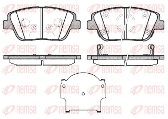 Handler.Part Brake pad set, disc brake REMSA 142302 1