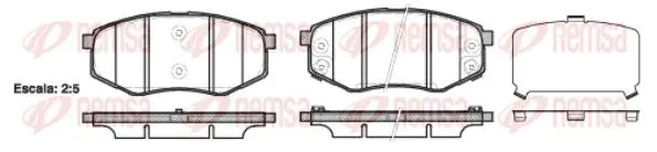 Handler.Part Brake pad set, disc brake REMSA 142602 1