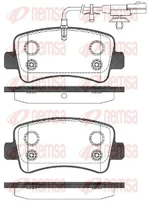 Handler.Part Brake pad set, disc brake REMSA 143911 1