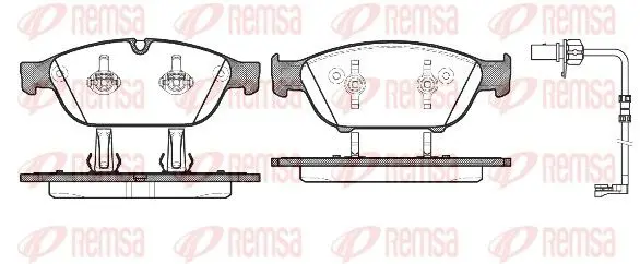 Handler.Part Brake pad set, disc brake REMSA 144112 1