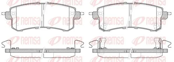 Handler.Part Brake pad set, disc brake REMSA 144702 1