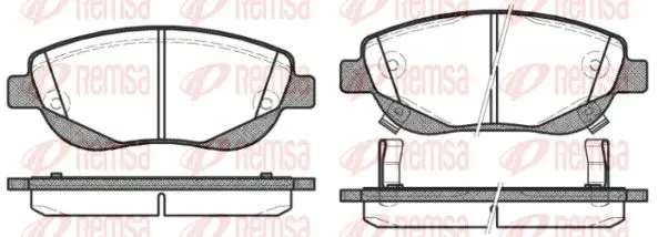 Handler.Part Brake pad set, disc brake REMSA 144802 1