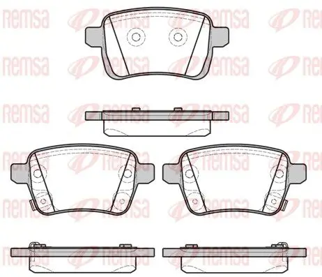 Handler.Part Brake pad set, disc brake REMSA 145022 1