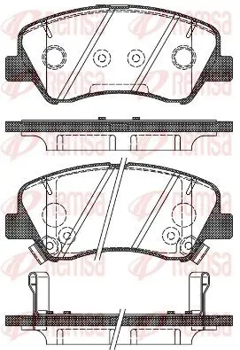 Handler.Part Brake pad set, disc brake REMSA 148802 1