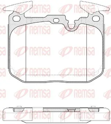 Handler.Part Brake pad set, disc brake REMSA 149110 1