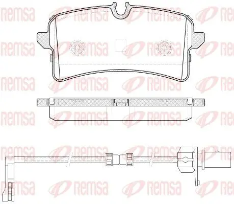 Handler.Part Brake pad set, disc brake REMSA 150512 1