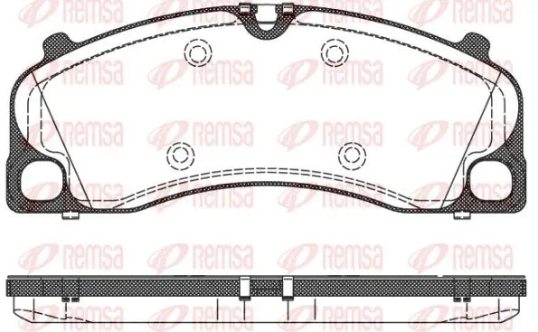 Handler.Part Brake pad set, disc brake REMSA 150900 1