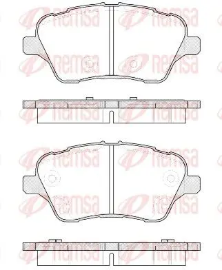 Handler.Part Brake pad set, disc brake REMSA 151400 1