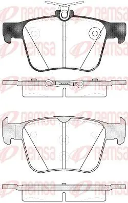 Handler.Part Brake pad set, disc brake REMSA 151610 1