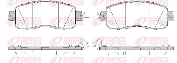 Handler.Part Brake pad set, disc brake REMSA 151704 1