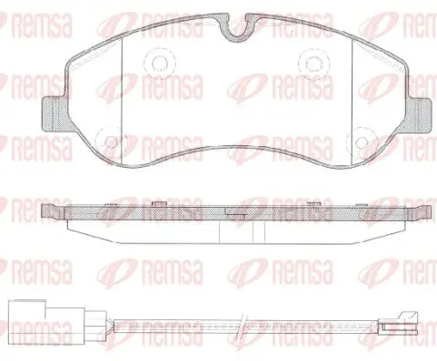 Handler.Part Brake pad set, disc brake REMSA 152002 1