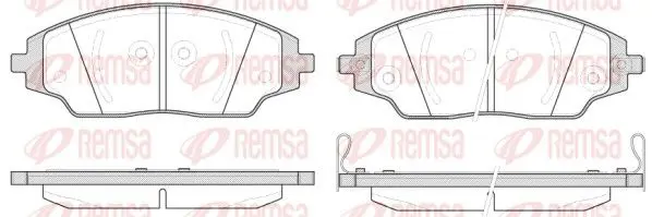 Handler.Part Brake pad set, disc brake REMSA 153702 1