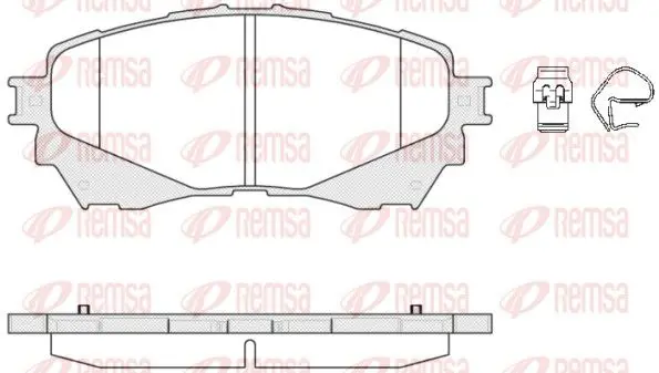 Handler.Part Brake pad set, disc brake REMSA 153804 1