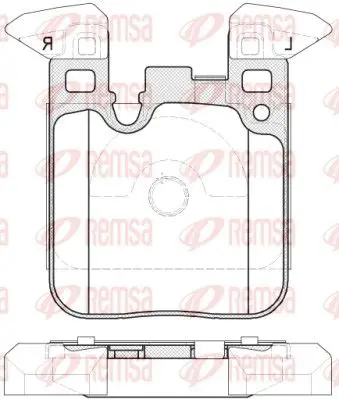 Handler.Part Brake pad set, disc brake REMSA 153900 1