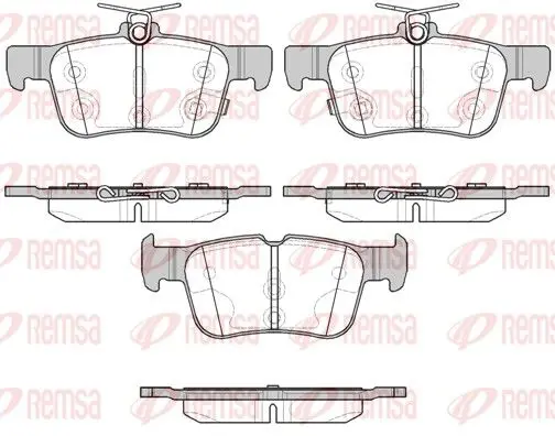 Handler.Part Brake pad set, disc brake REMSA 155112 1