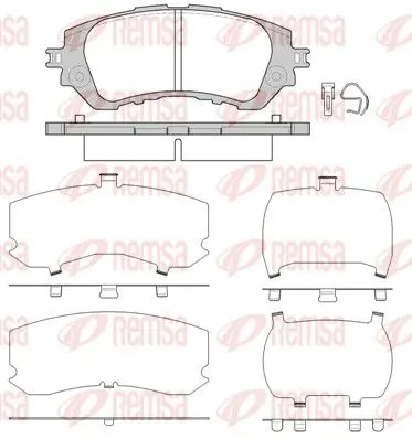 Handler.Part Brake pad set, disc brake REMSA 155800 1