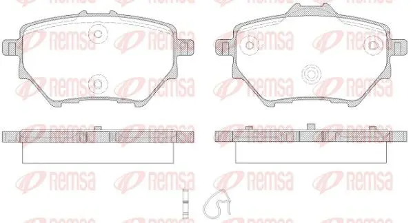 Handler.Part Brake pad set, disc brake REMSA 156200 1