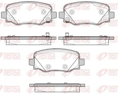 Handler.Part Brake pad set, disc brake REMSA 157802 1