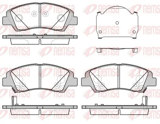 Handler.Part Brake pad set, disc brake REMSA 158302 1