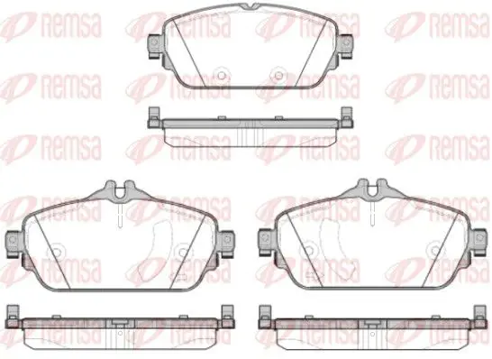 Handler.Part Brake pad set, disc brake REMSA 159208 1