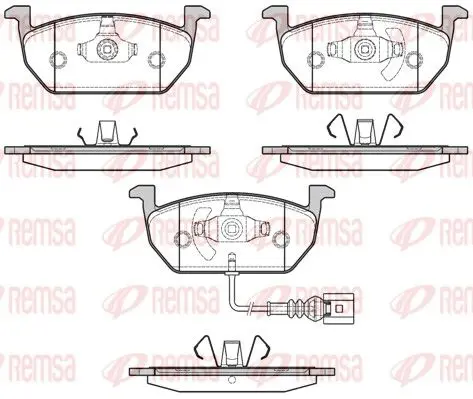 Handler.Part Brake pad set, disc brake REMSA 160101 1