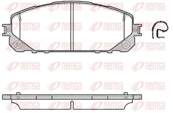 Handler.Part Brake pad set, disc brake REMSA 161300 1