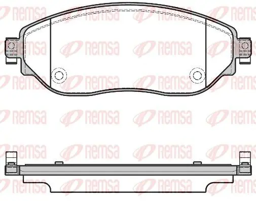 Handler.Part Brake pad set, disc brake REMSA 161708 1