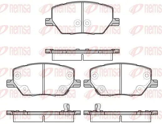 Handler.Part Brake pad set, disc brake REMSA 164002 1