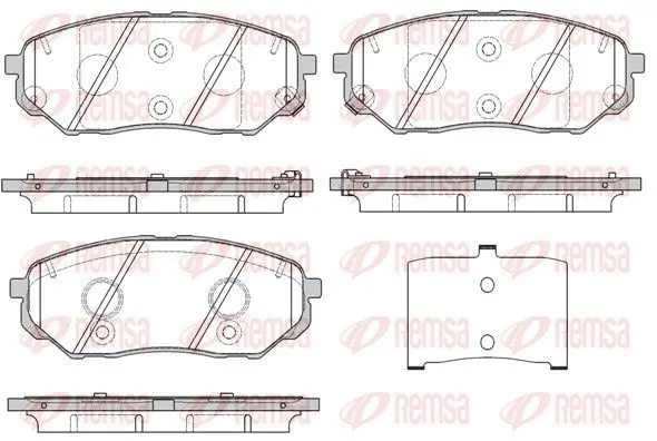 Handler.Part Brake pad set, disc brake REMSA 166102 1