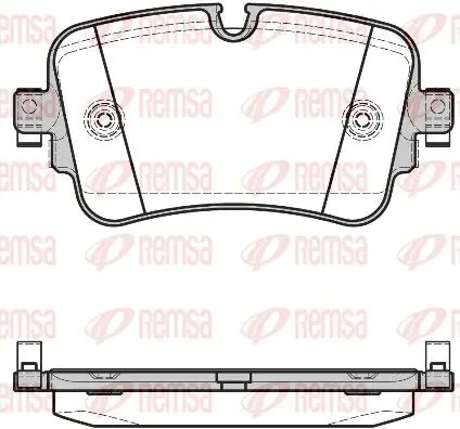 Handler.Part Brake pad set, disc brake REMSA 166808 1