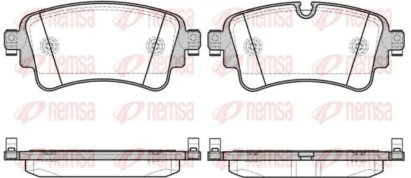 Handler.Part Brake pad set, disc brake REMSA 166908 1