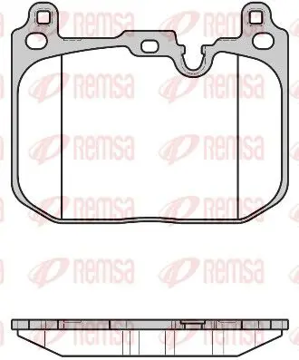 Handler.Part Brake pad set, disc brake REMSA 168000 1