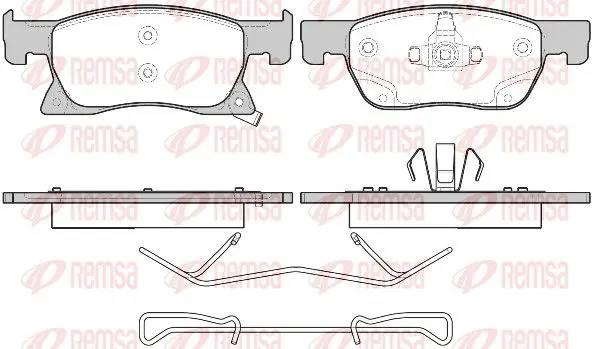 Handler.Part Brake pad set, disc brake REMSA 168102 1