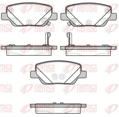 Handler.Part Brake pad set, disc brake REMSA 170002 1