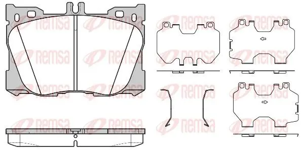 Handler.Part Brake pad set, disc brake REMSA 170500 1