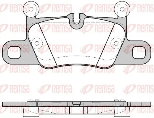 Handler.Part Brake pad set, disc brake REMSA 171400 1