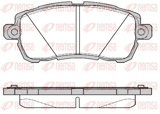 Handler.Part Brake pad set, disc brake REMSA 172800 1