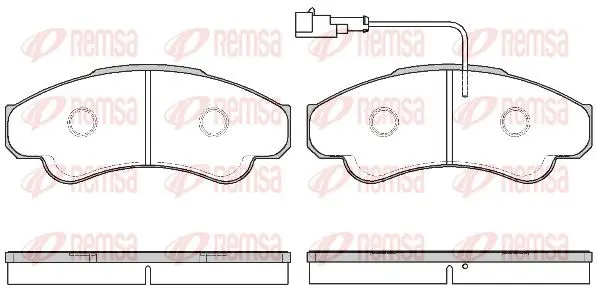 Handler.Part Brake pad set, disc brake REMSA 095911 1