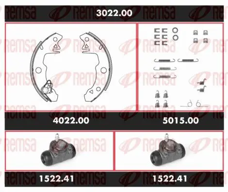 Handler.Part Brake set, drum brakes REMSA SPK302200 1